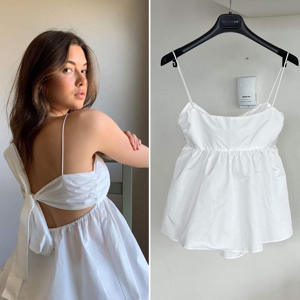 Aritzia Wilfred Satire White New Sleeveless Top Summer Vacation Sz XS, S